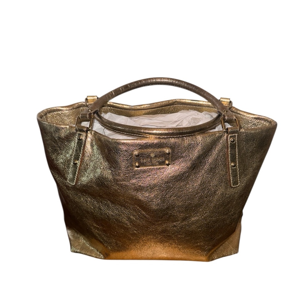 Kate Spade Gold Metallic Tote Bag